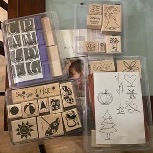 Stampin Up Lot of 4 Retired Stamp Sets + Idea Book